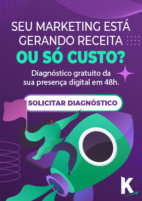 Banner lateral de CTA para solicitar diagnóstico na Kensei