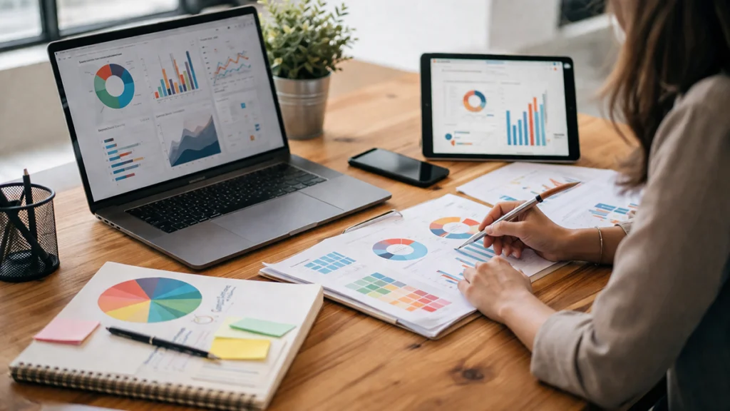 Gráficos: exemplos de estratégias de marketing digital.