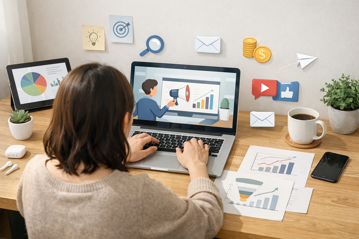 Marketing digital para iniciantes em ambiente de trabalho